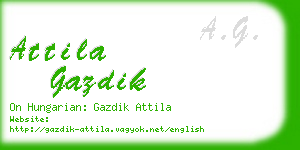 attila gazdik business card